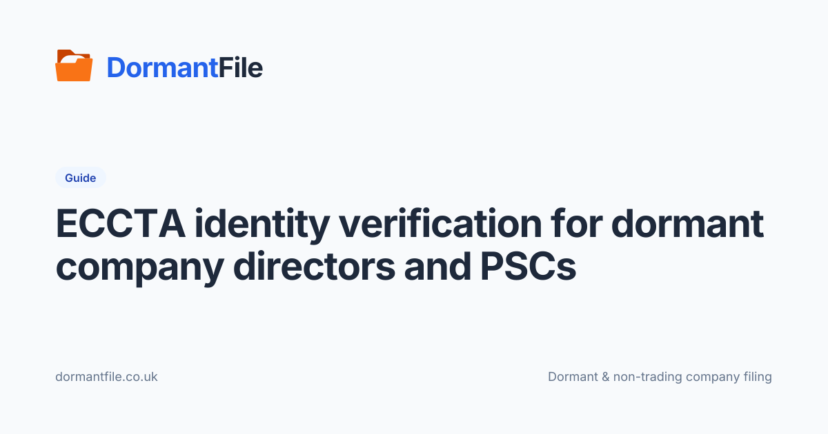 ECCTA identity verification for directors | DormantFile