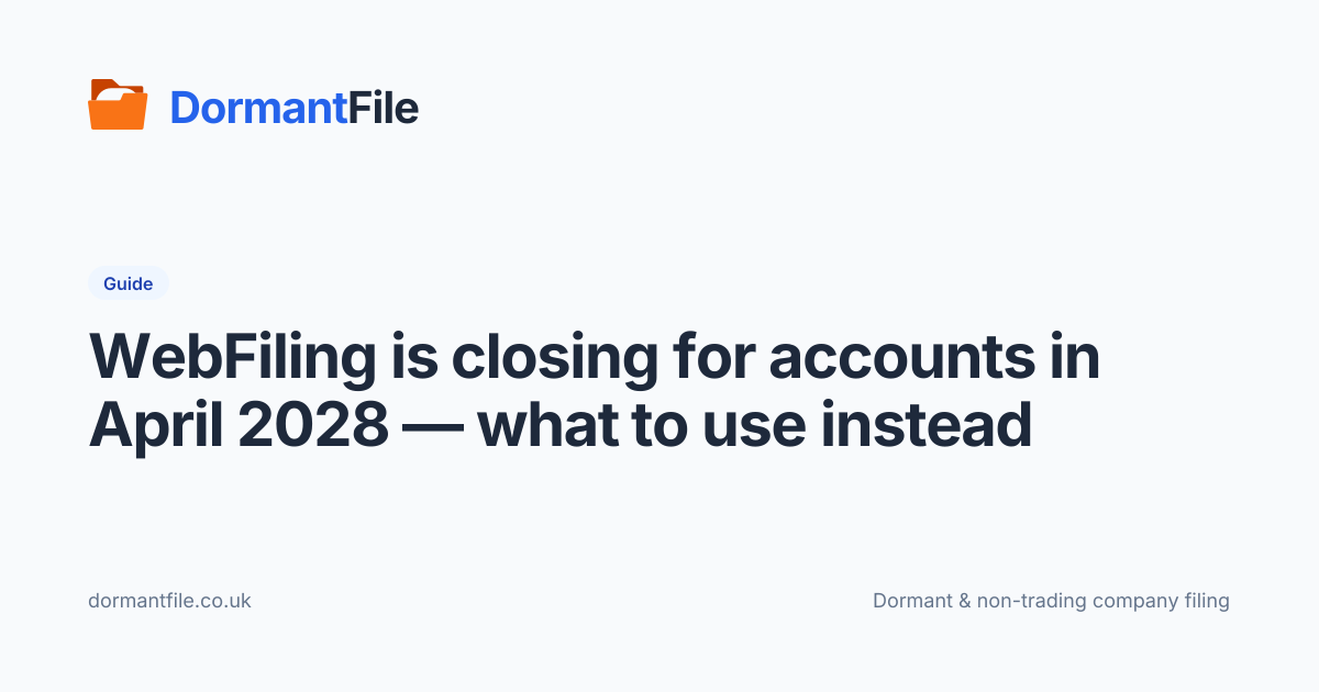 WebFiling closing for accounts 2028: your options | DormantFile